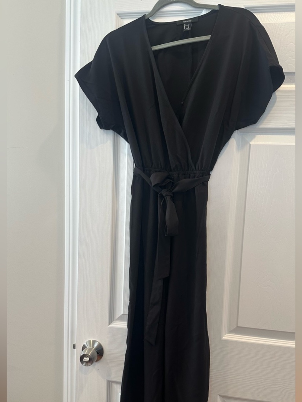 Forever 21 Black V-Neck Jumpsuit